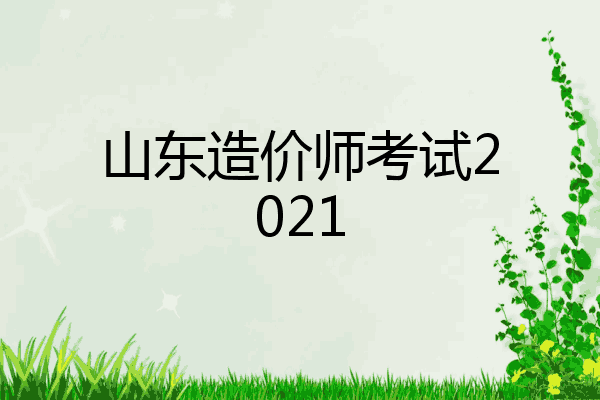 山东造价师考试2021