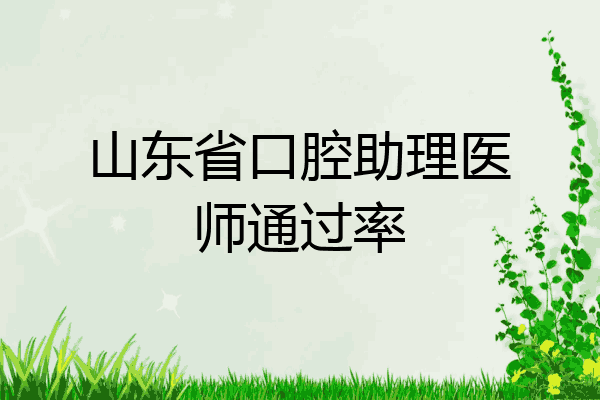 山东省口腔助理医师通过率