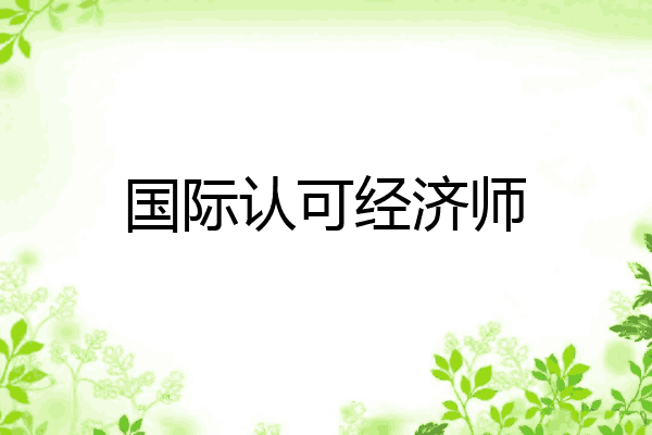 国际认可经济师