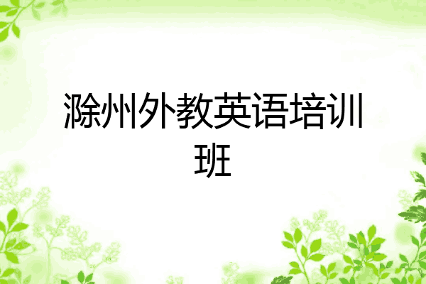 滁州外教英语培训班