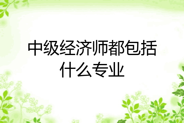 中级经济师都包括什么专业