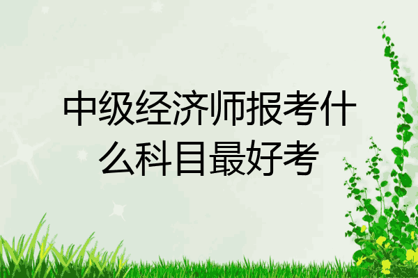 中级经济师报考什么科目最好考