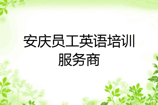 安庆员工英语培训服务商