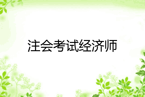 注会考试经济师