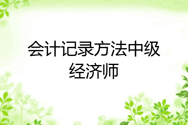 会计记录方法中级经济师