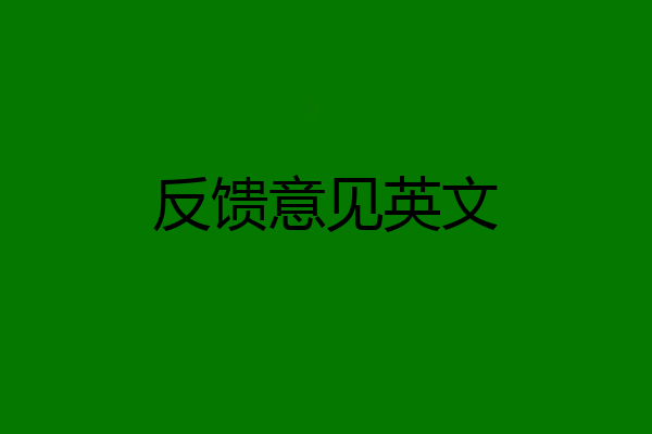 反馈意见英文