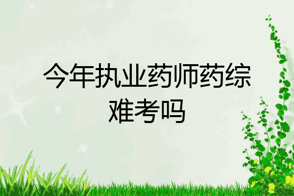 今年执业药师药综难考吗