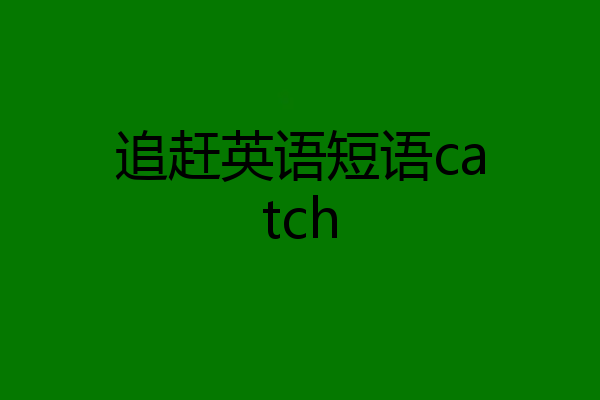 追赶英语短语catch