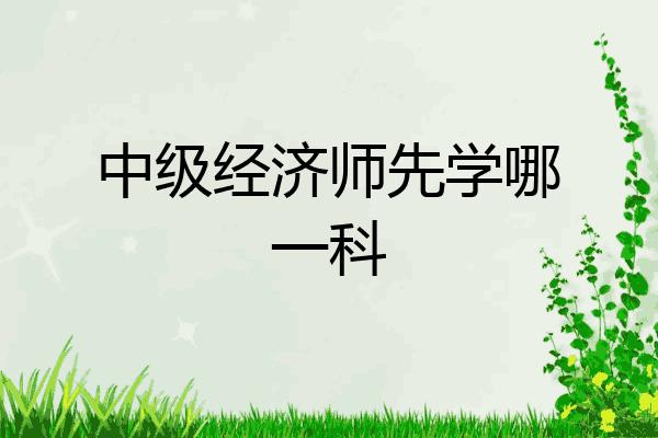 中级经济师先学哪一科