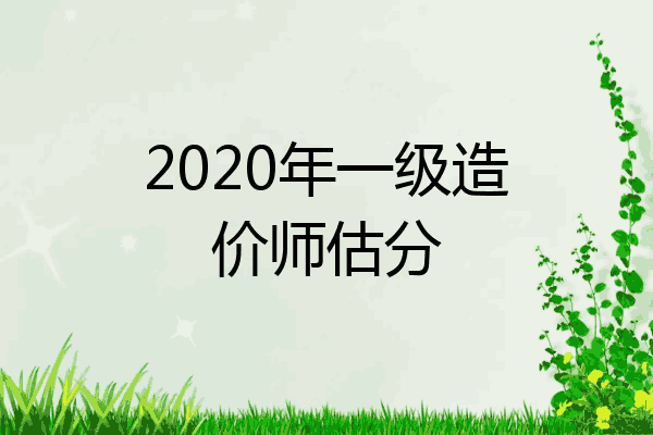 2020年一级造价师估分