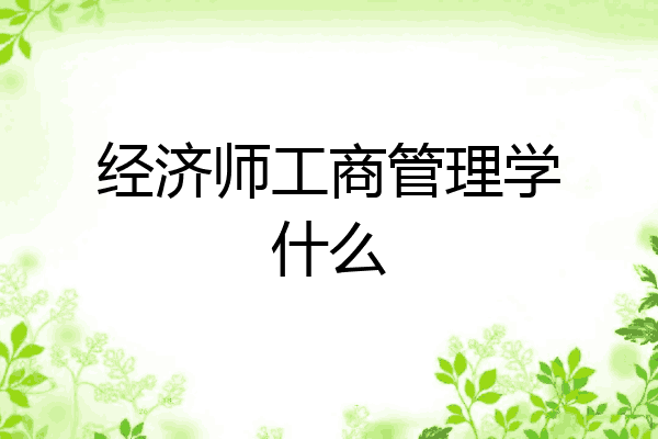 经济师工商管理学什么