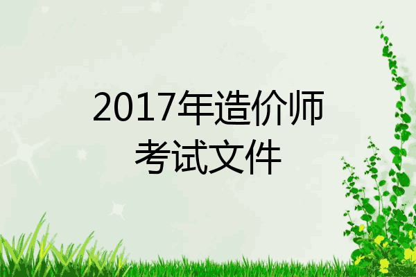 2017年造价师考试文件