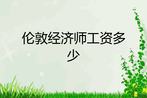 伦敦经济师工资多少