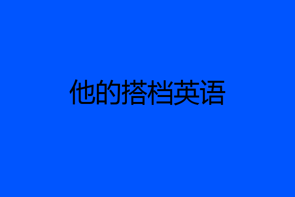 他的搭档英语