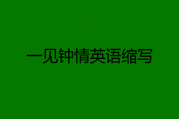 一见钟情英语缩写