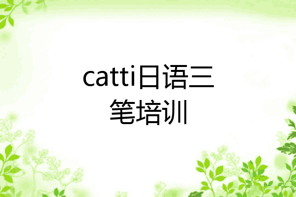 catti日语三笔培训