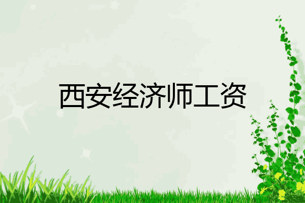 西安经济师工资