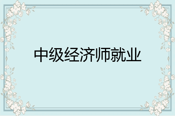 中级经济师就业