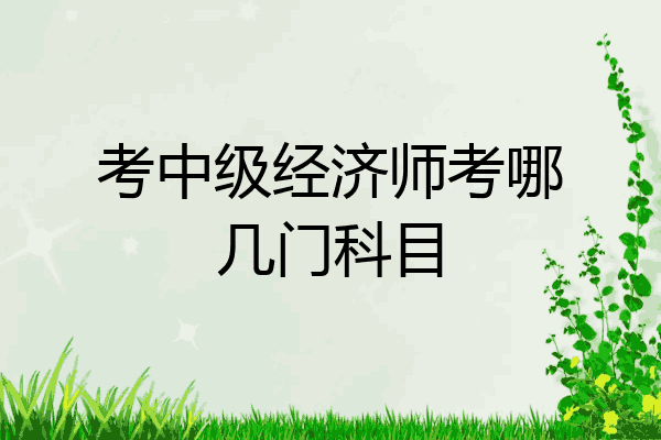 考中级经济师考哪几门科目