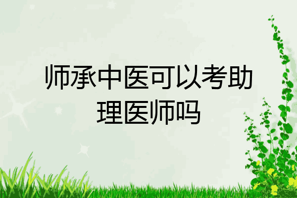 师承中医可以考助理医师吗