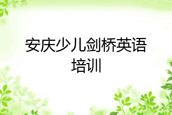 安庆少儿剑桥英语培训