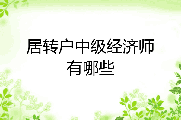 居转户中级经济师有哪些