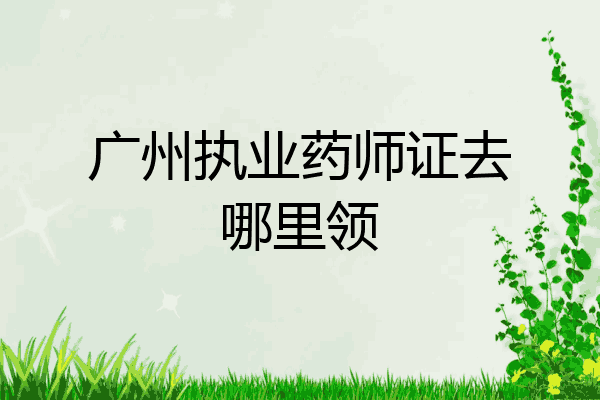 广州执业药师证去哪里领