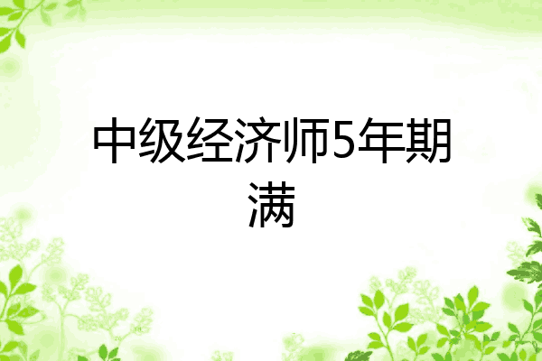 中级经济师5年期满