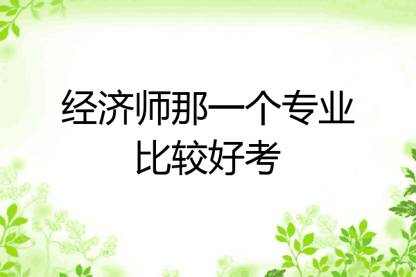经济师那一个专业比较好考
