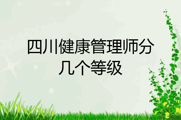 四川健康管理师分几个等级