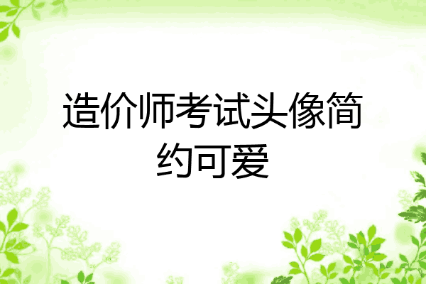 造价师考试头像简约可爱