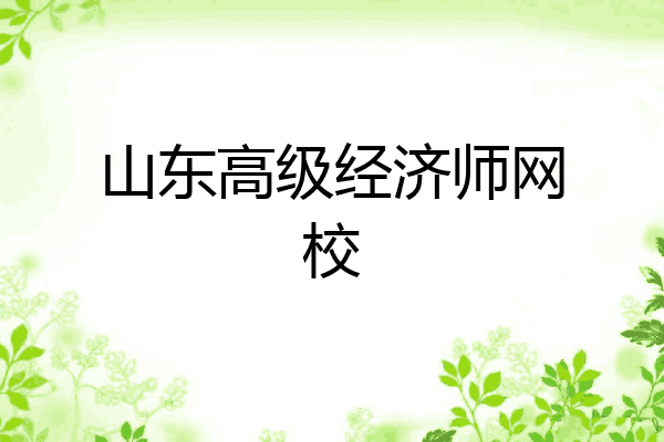 山东高级经济师网校