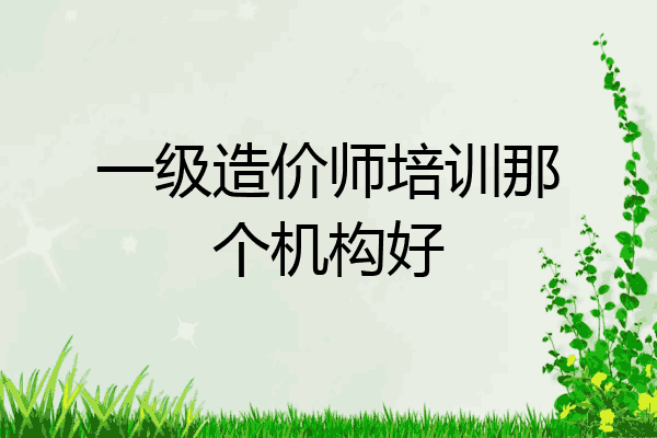 一级造价师培训那个机构好