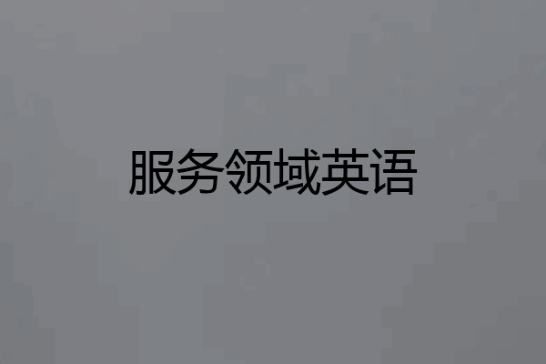 服务领域英语