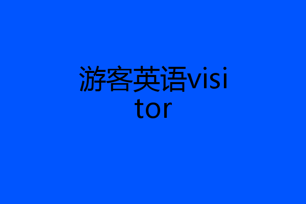 游客英语visitor