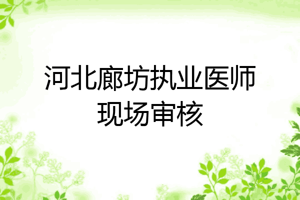 河北廊坊执业医师现场审核