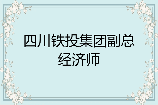 四川铁投集团副总经济师