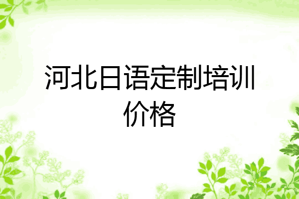 河北日语定制培训价格