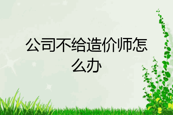 公司不给造价师怎么办
