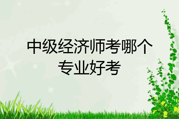 中级经济师考哪个专业好考