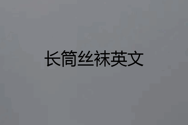 长筒丝袜英文
