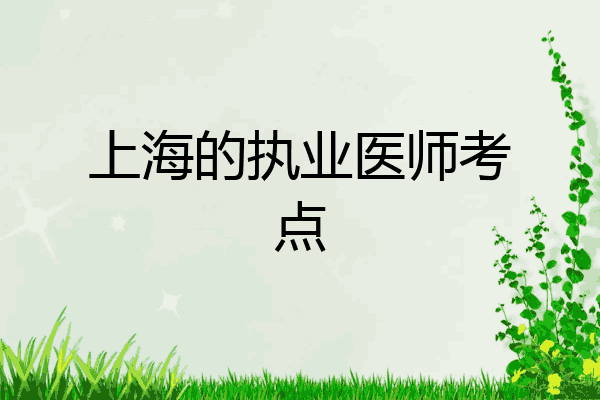 上海的执业医师考点
