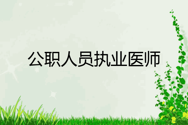 公职人员执业医师