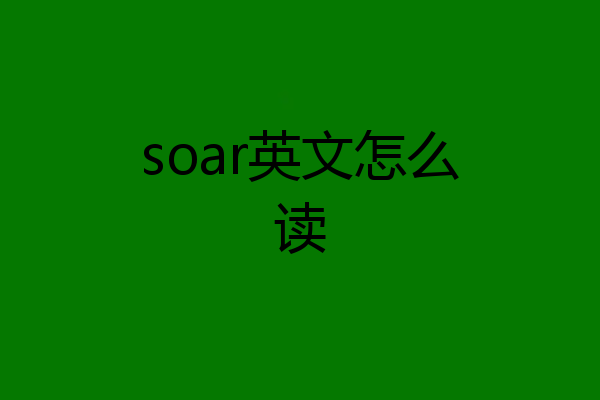 soar英文怎么读