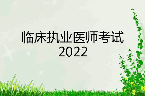 临床执业医师考试2022
