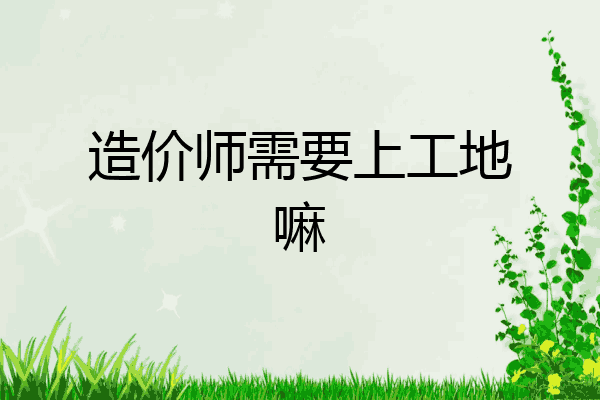 造价师需要上工地嘛