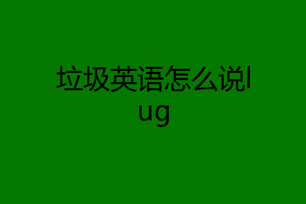 垃圾英语怎么说lug