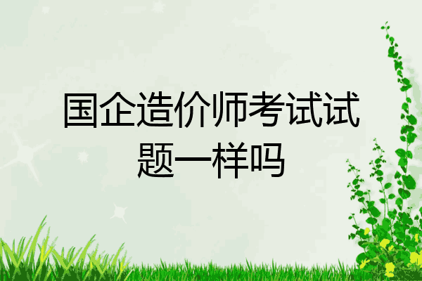 国企造价师考试试题一样吗