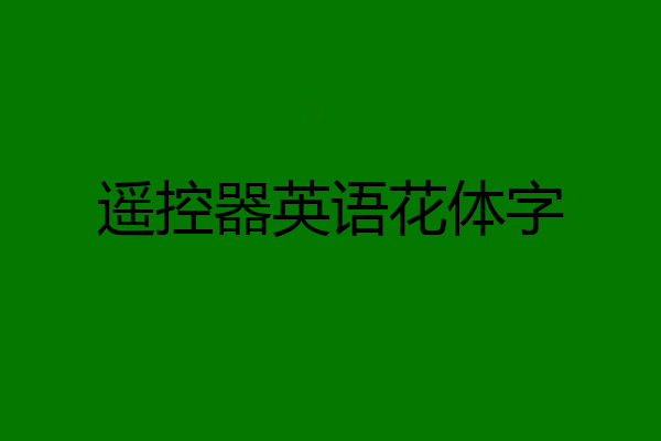 遥控器英语花体字