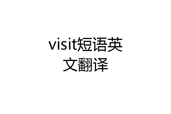 visit短语英文翻译